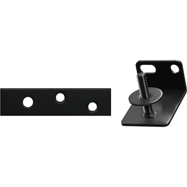 Ekena Millwork Barnfold Bottom Pivot Kit for 1 1/2" and 1 3/4" Doors, Black GB6007MP4BL - main